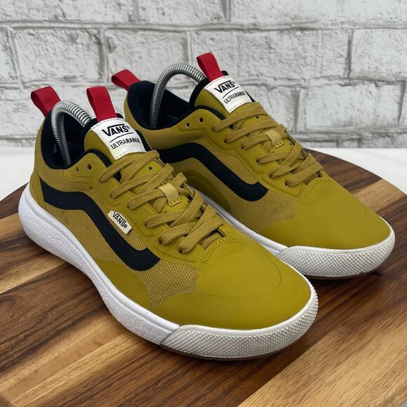 Vans Ultrarange Exo Mens 7.5 Yellow Mustard Black Skate Shoes 721356 - Picture 7 of 15